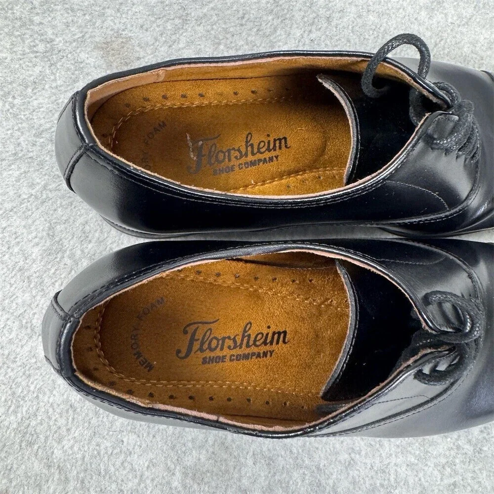 Florsheim Carino Men's Size 7N Oxford Dress Shoes Black Cap Toe Lace Up